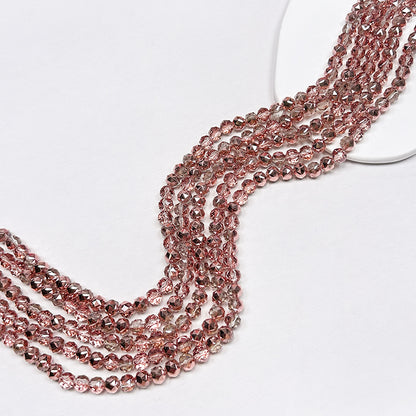 New!🆕[B295] Rosegold Faceted Crystal Glass Beads