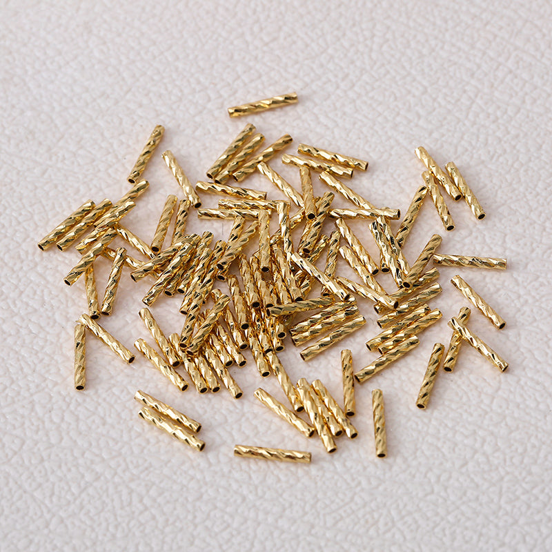 [E219] 1.2*10mm Copper Tube Beads