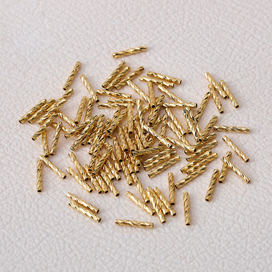 [E219] 1.2*10mm Copper Tube Beads