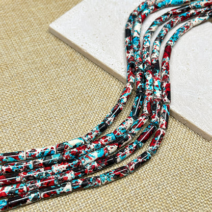 [B312] 6*17mm Colorful Tube Beads(Synthetic Shell)