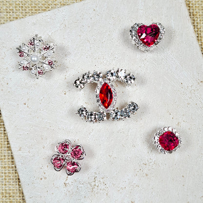 [E243] Fancy Pink Charm (For Keychain/Pen)