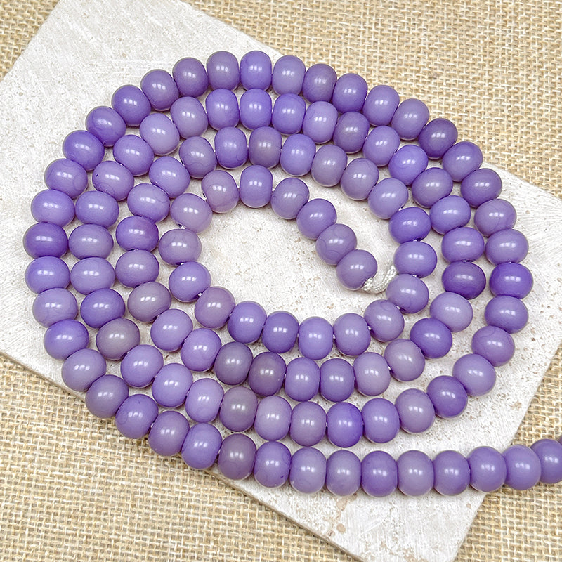 [N117] 7*10mm Purple Bodhi Barrel Beads String