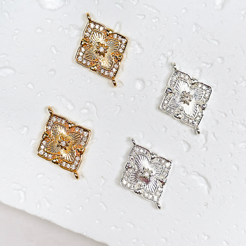 New!🆕[E267] Copper Clover Double-Loop Pendant