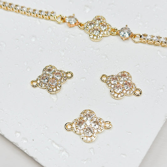 New!🆕[E270] 18K Gold Plated Copper Cubic Zirconia Charm