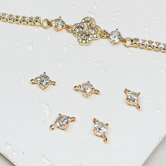 New!🆕[E270] 18K Gold Plated Copper Cubic Zirconia Charm