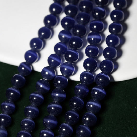 👀New!🆕[B328] 4mm Navy Blue Cat Eye Beads String