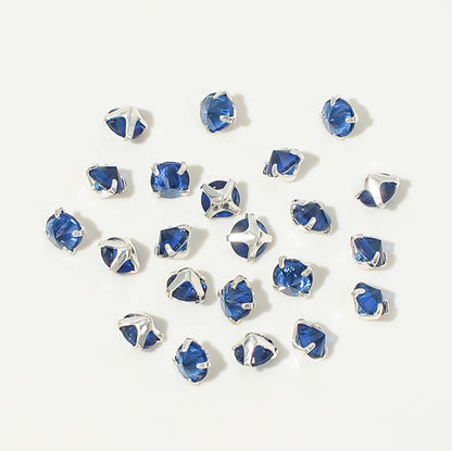 [E289] 5mm Teal & Blue Color Cubic Zirconia Beads