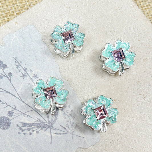🍀[E303] Fancy Clover Charm (For Keychain/Pen)