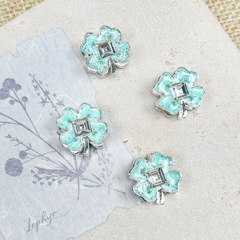 🍀[E303] Fancy Clover Charm (For Keychain/Pen)
