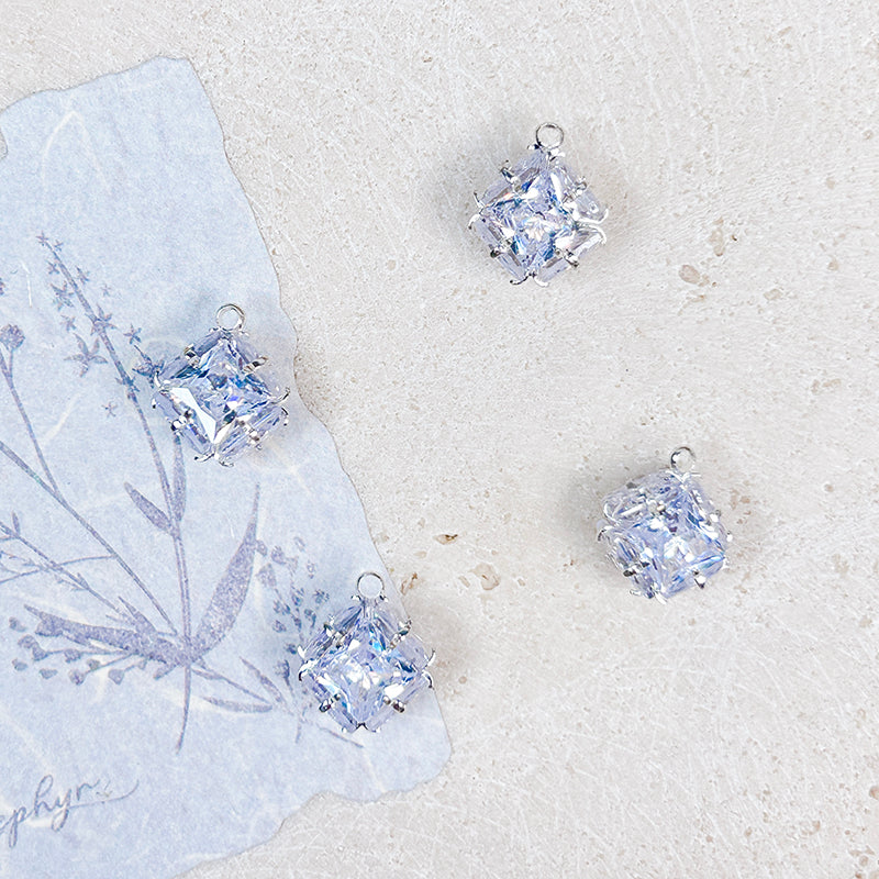 [E313] Fancy Light Blue Copper Charm (For Keychain/Pen)