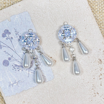 [E313] Fancy Light Blue Copper Charm (For Keychain/Pen)