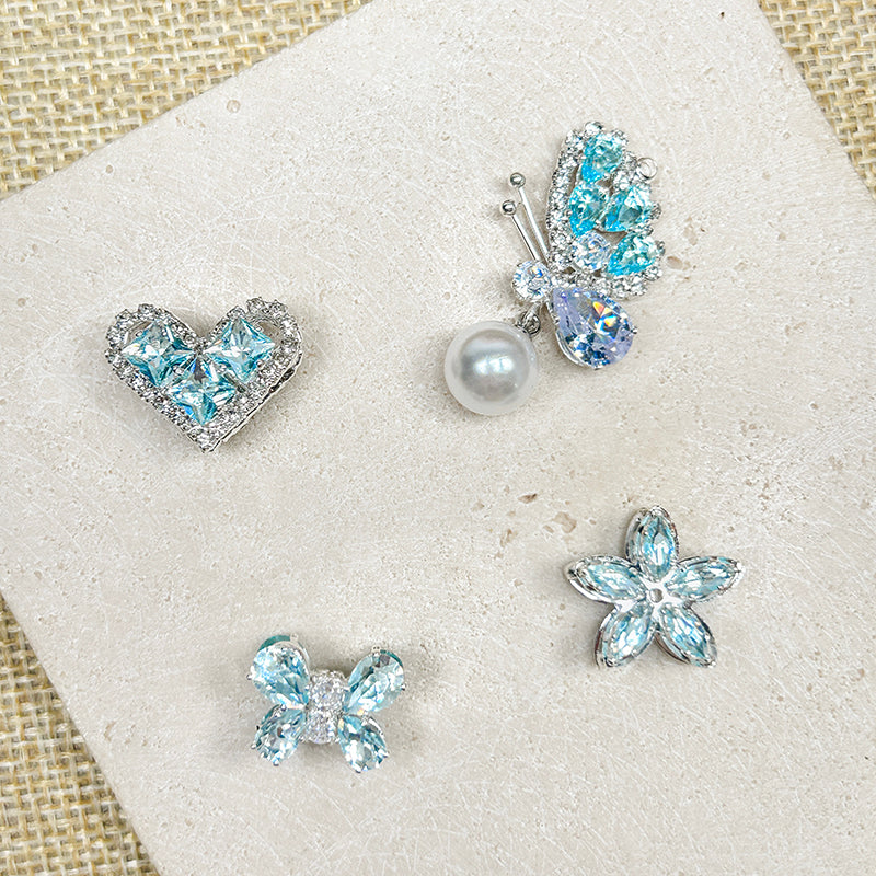 [E309] Fancy Ocean Blue Charm (For Keychain/Pen)