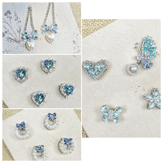 [E309] Fancy Ocean Blue Charm (For Keychain/Pen)