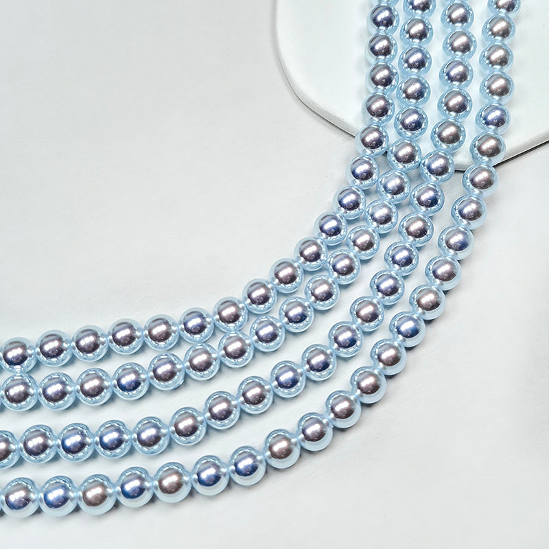 New!🆕🧚‍♀️[B354] Mirror-Luster Glass Pearl Beads, Akoya Style