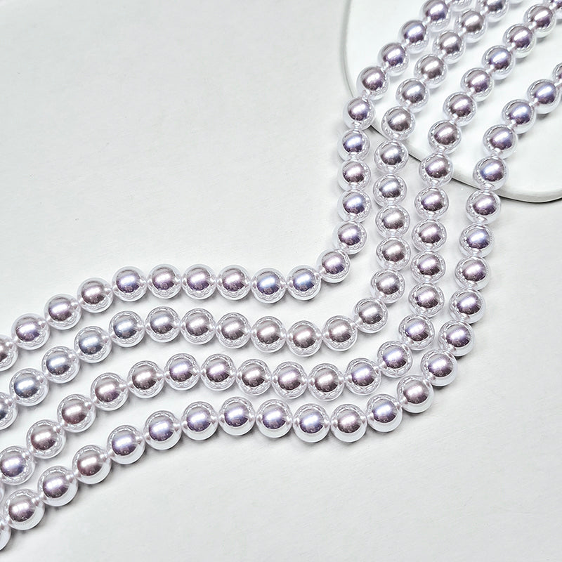New!🆕🧚‍♀️[B354] Mirror-Luster Glass Pearl Beads, Akoya Style