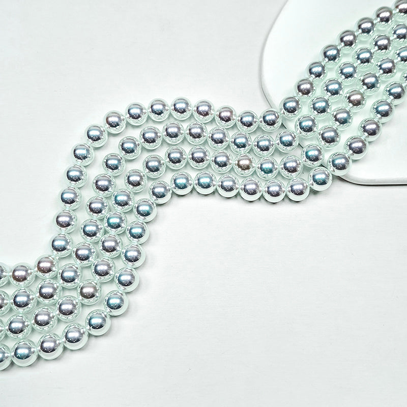New!🆕🧚‍♀️[B354] Mirror-Luster Glass Pearl Beads, Akoya Style