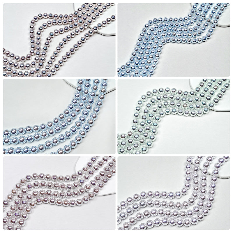 New!🆕🧚‍♀️[B354] Mirror-Luster Glass Pearl Beads, Akoya Style