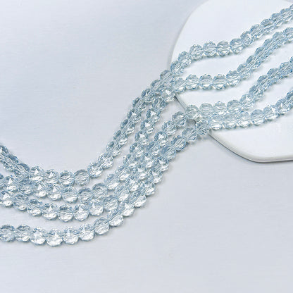 [B355] 8mm Blue Faceted Glass Beads String