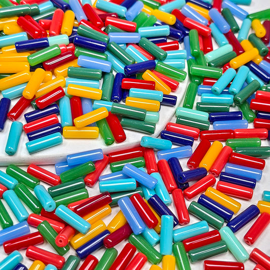 🏳️‍🌈New!🆕[S437] Rainbow Tube Beads