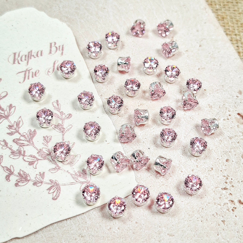 🩷[E315] Pink Zirconia Beads