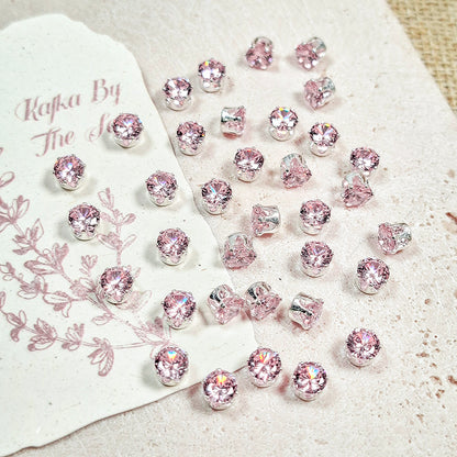 🩷[E315] Pink Zirconia Beads