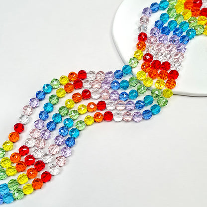 🌈[B121] 8mm Rainbow Beads Strings (Glass)