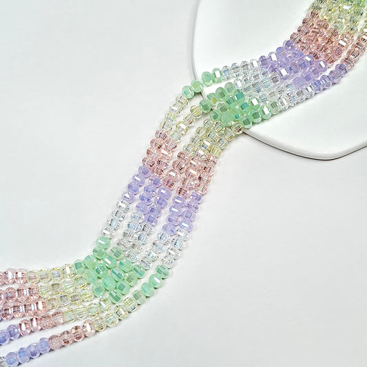New!🆕[B362] Color Faceted Glass Beads String