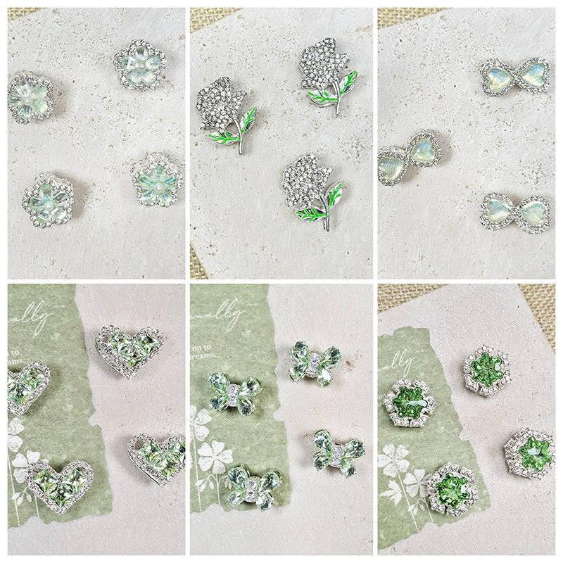 🌿[E317] Fancy Green Charm (For Keychain/Pen)