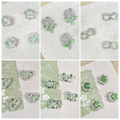🌿[E317] Fancy Green Charm (For Keychain/Pen)