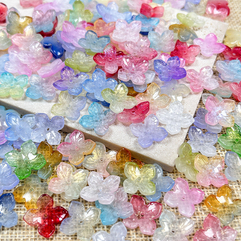 New!🆕[B364] 13mm Colorful Flower Beads