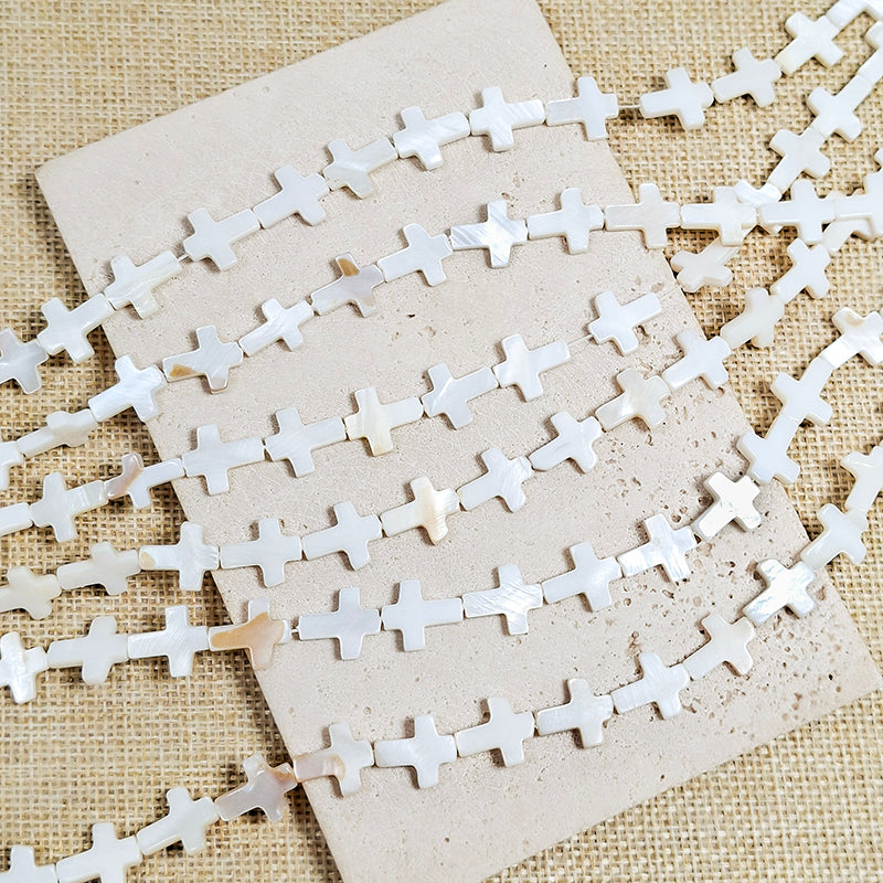 New!🆕[N134] Natural Shell Cross Beads