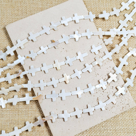 New!🆕[N134] Natural Shell Cross Beads