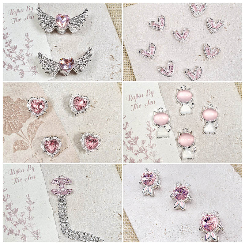 [E324] Fancy Pink Charm (For Keychain/Pen)