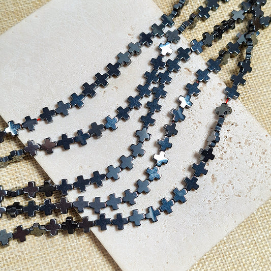 🖤[B373] Black Hematite Beads
