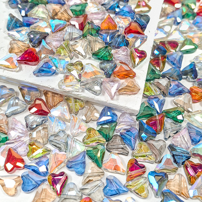 Sale🔥🆕[B376] Faceted Glass Beads Mix