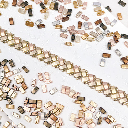 [S518] 2.4*5mm Baroque Style Half Tila Beads
