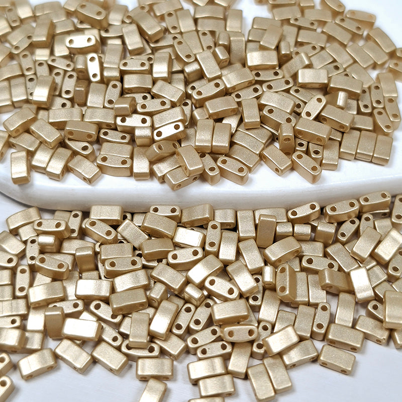 [S518] 2.4*5mm Baroque Style Half Tila Beads