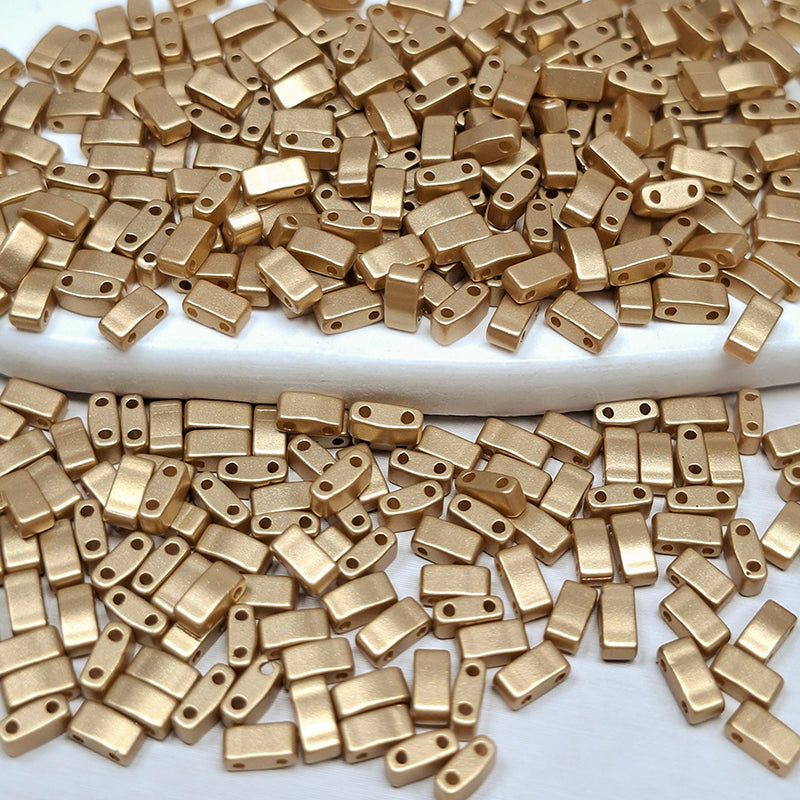 [S518] 2.4*5mm Baroque Style Half Tila Beads
