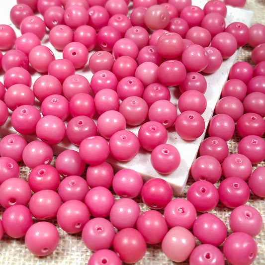 🍎Sale🔥[N141] 9*10mm Pink Bodhi Apple Beads