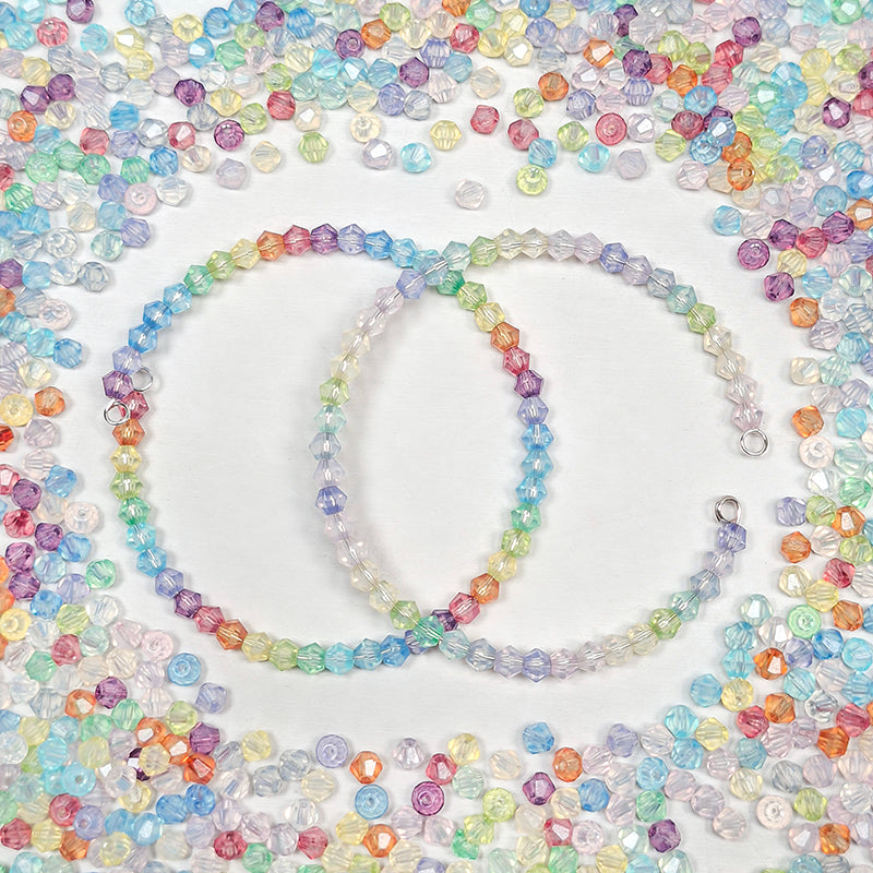 [S530] 4mm Jelly Bicone Glass Beads