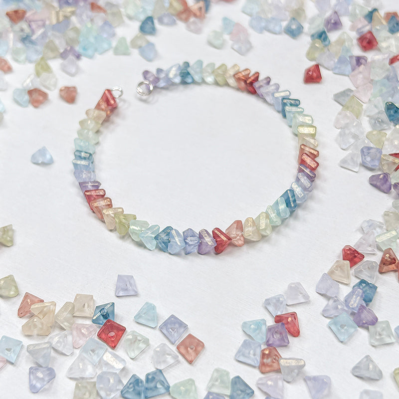 🔺New!🆕[S541] Gilded Pyramids (6mm Glass)