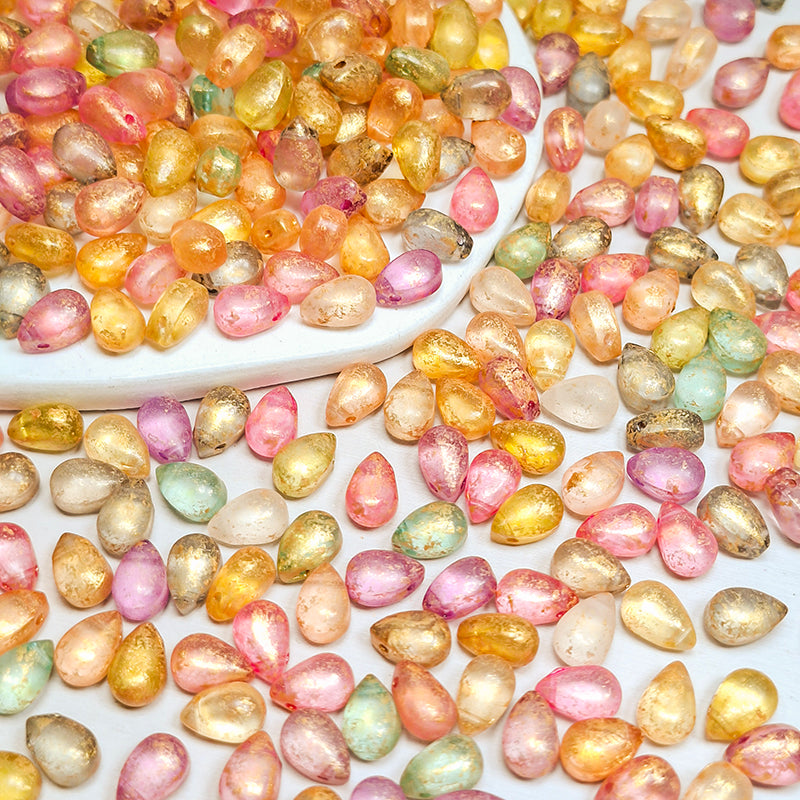 New!🆕[S539] Speckled Raindrops (6*9mm Glass)