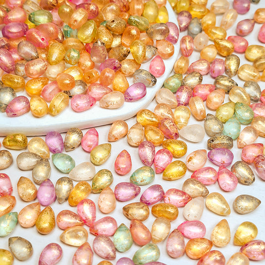 New!🆕[S539] Speckled Raindrops (6*9mm Glass)