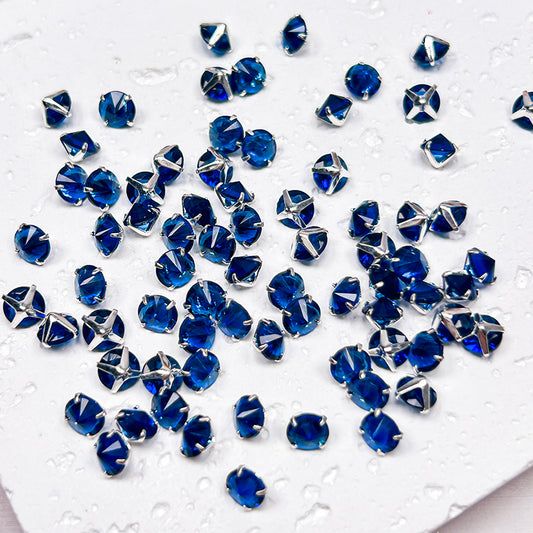 New!🆕[E331] 5mm Royal Blue Cubic Zirconia Beads