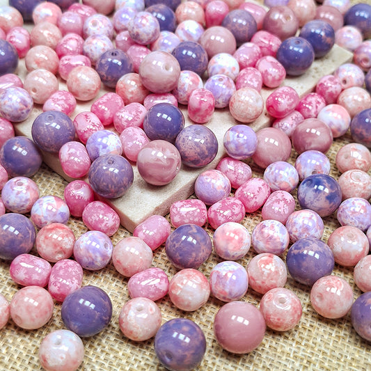 Sale🔥🆕[B390] 10-12mm Oil Painting Glass Beads
