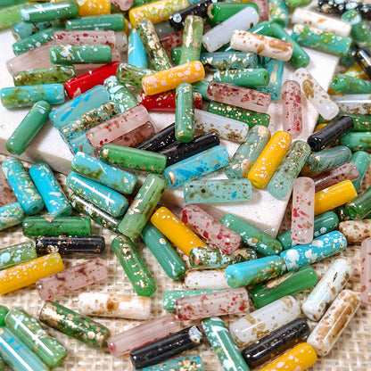 New!🆕[S563] 4*13mm Picasso Tube Beads