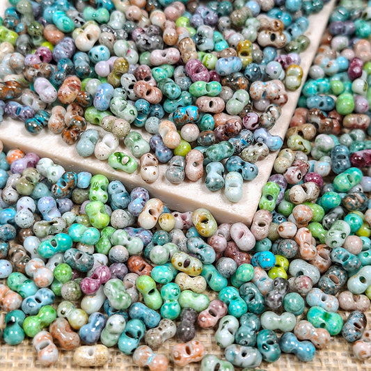 🥜New!🆕[S580] 3*6mm Picasso Peanut Beads