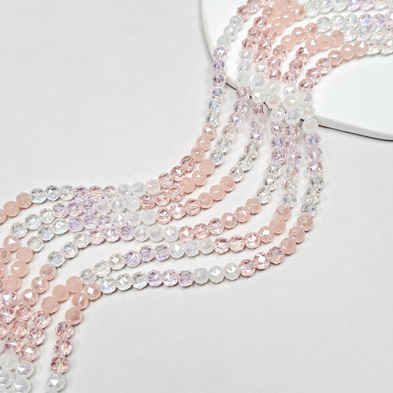 New!🆕[B403] Color Faceted Glass Beads String