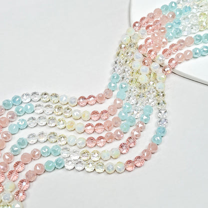 New!🆕[B403] Color Faceted Glass Beads String