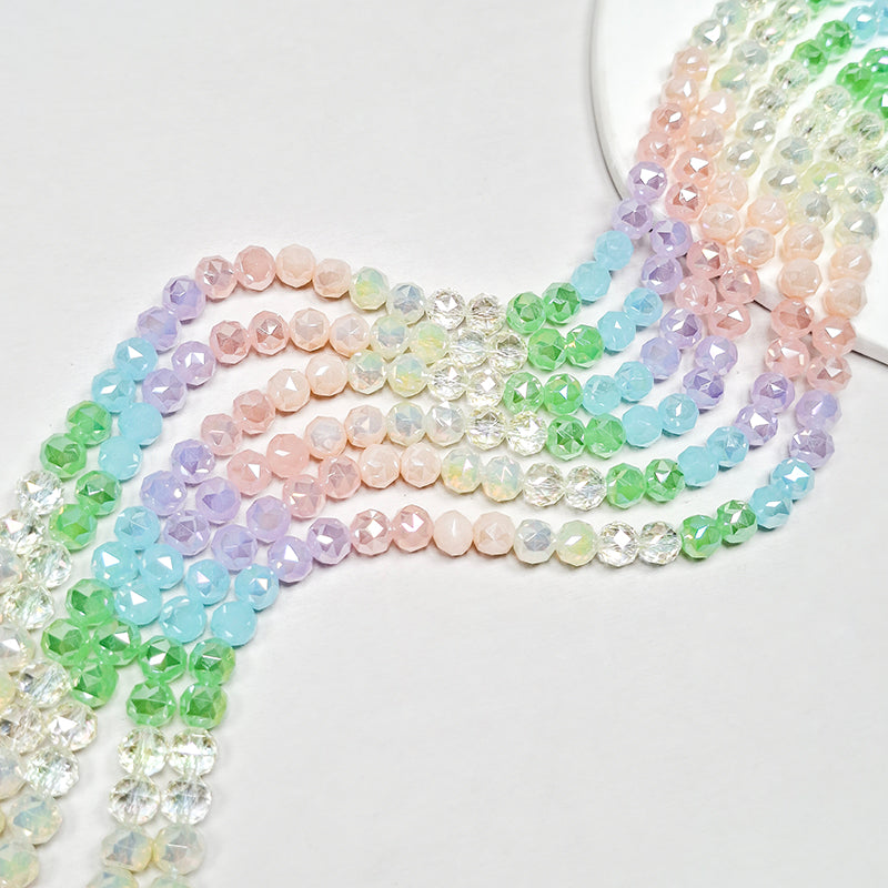 New!🆕[B403] Color Faceted Glass Beads String